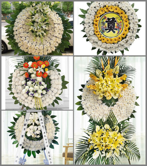 山东青岛平度市白沙河街道芝坊村花圈速递